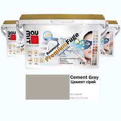 Cement grey (Цемент серый) Эластичная затирка для заполнения швов Baumit PremiumFuge 2 кг.
