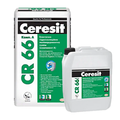 Ceresit CR 66 Эластичная гидроизоляционная полимерцементная смесь 17,5 кг (компонент А) и 5 ​​л (компонент В)